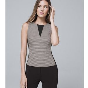 WHBM Houndstooth Bodice Top